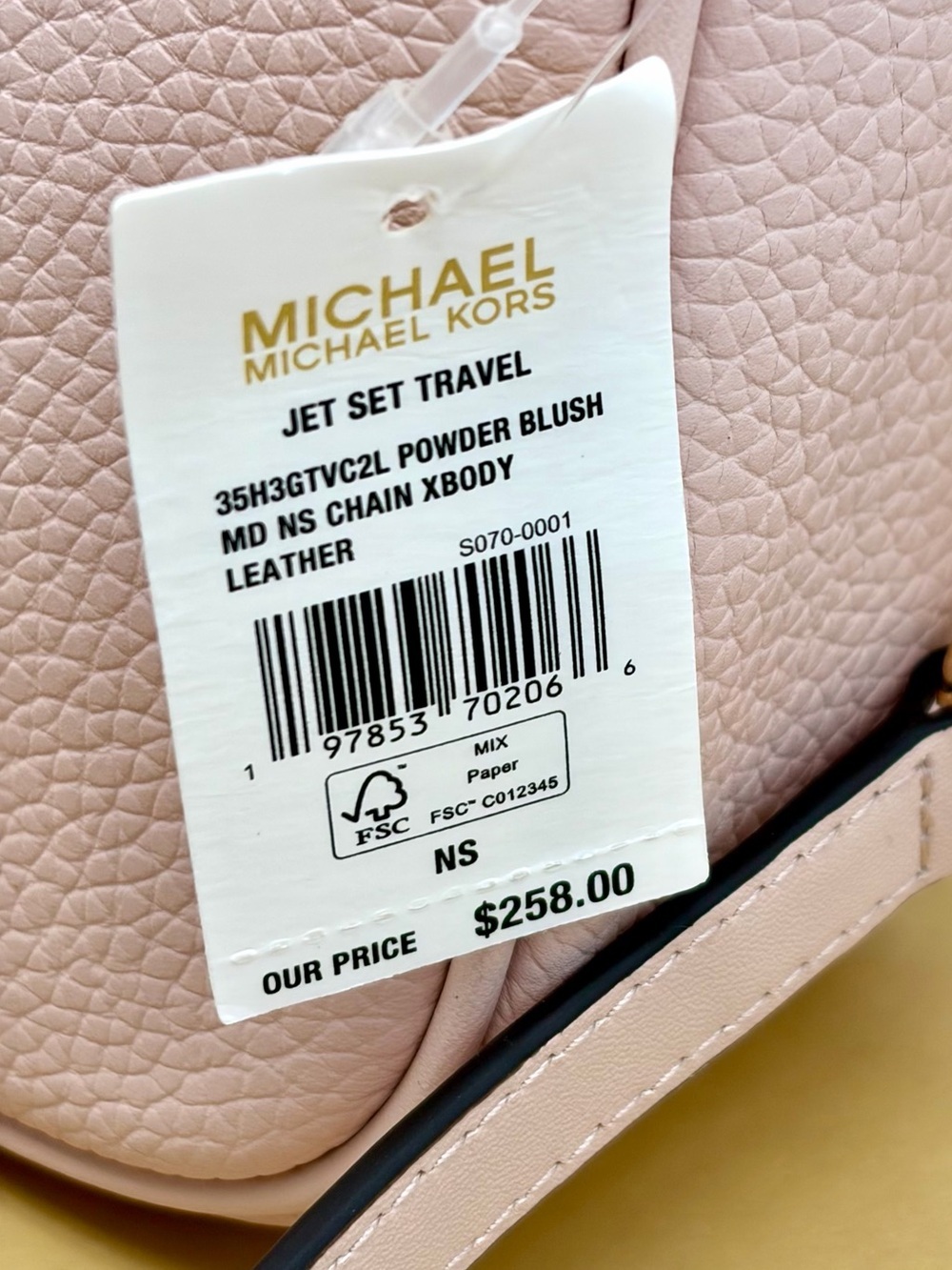 Michael Kors Jet Set Medium
Leather Crossbody Bag Powder Blush - Picture 9 of 9
